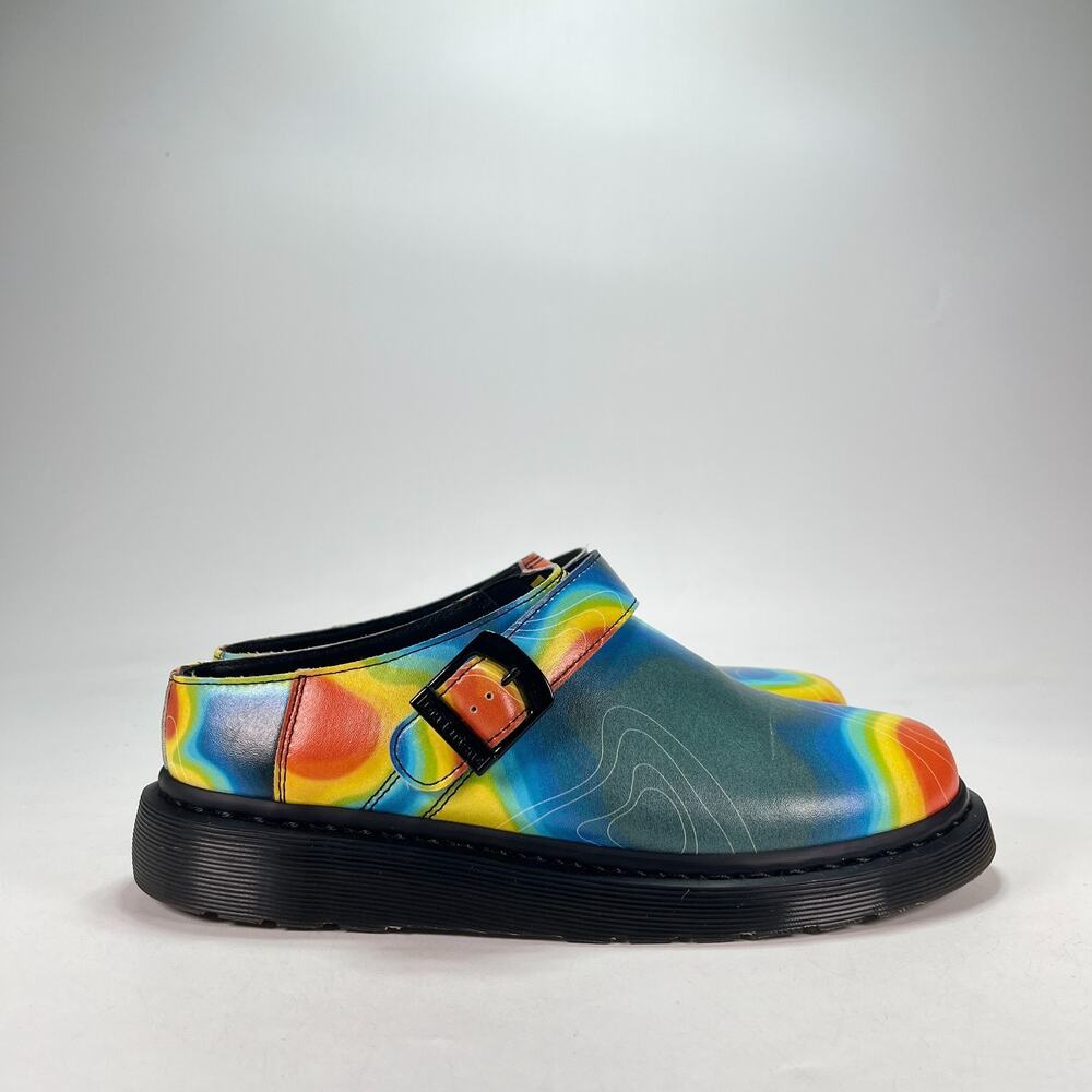 Dr. Martens Isham Genix Nappa Thermal Map Slides Slip On Mule Sandals Men's Sz 9